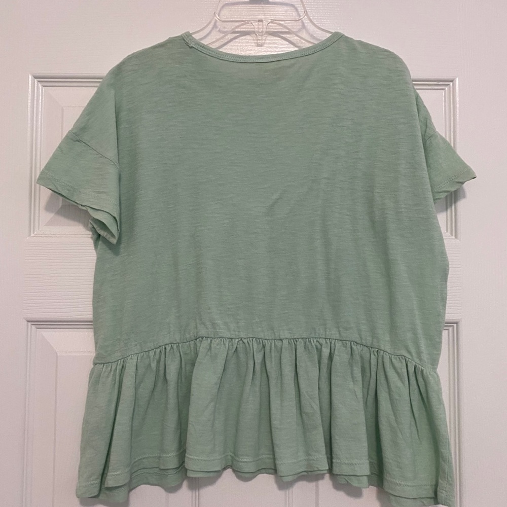 Sea Green Ruffled Top - Picture 2 of 2